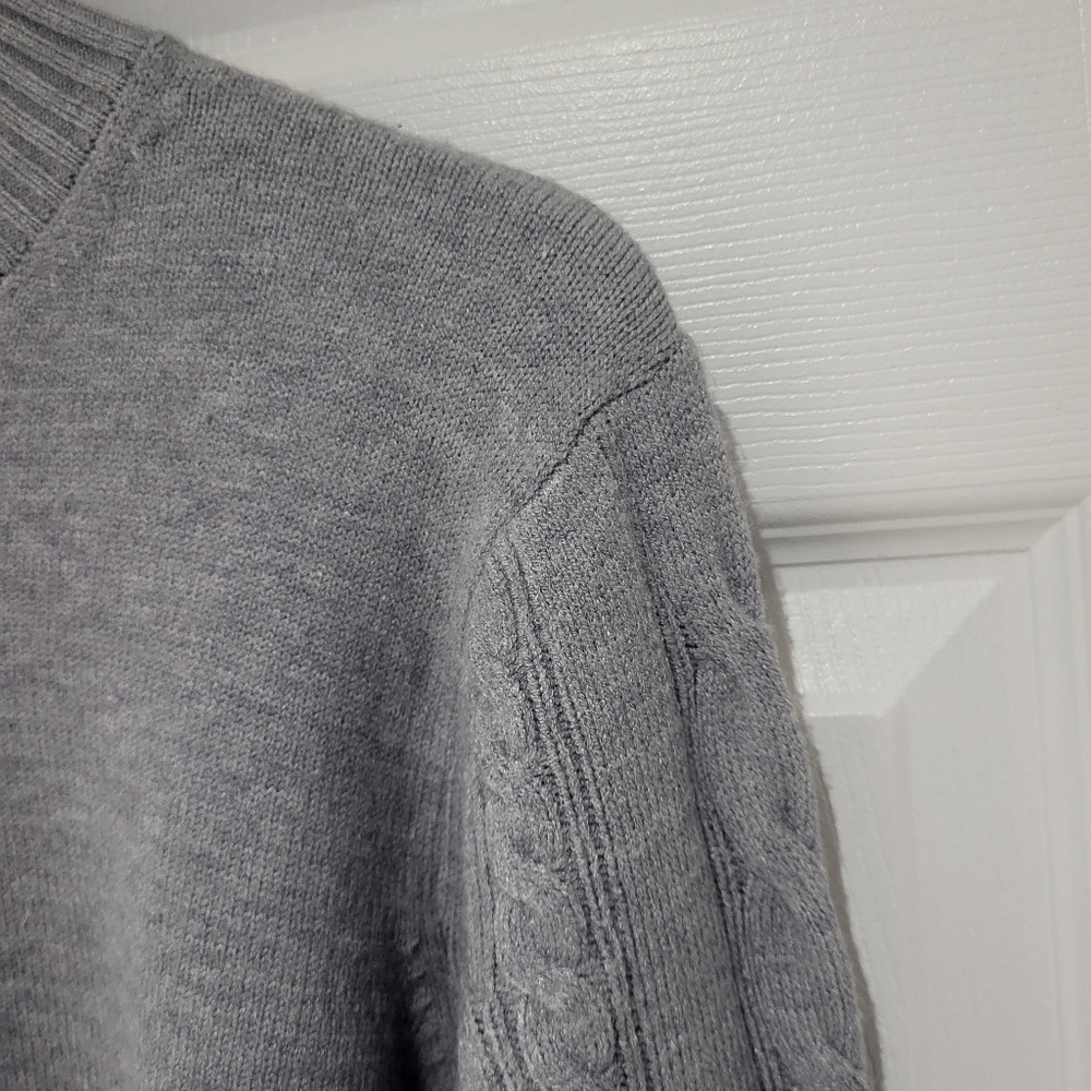 Mexx Cropped Women's Knit Grey Sweater Cableknit Size M - Picture 6 of 10